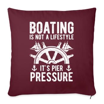Excursion en bateau amusante - Housse de coussin décorative 45 x 45 cm - bordeaux - Devant
