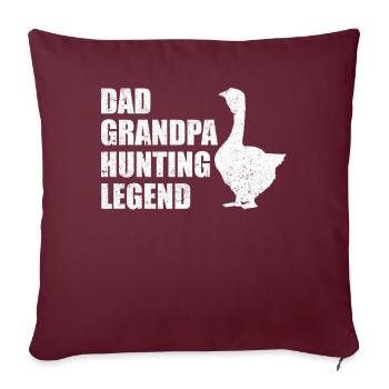 Drôle de chasseur de filles - Housse de coussin décorative 45 x 45 cm - bordeaux - Devant