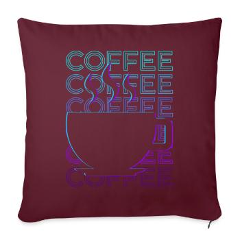 Kaffee Retro Geschenk - Sofakissenbezug 45 x 45 cm - Burgunderrot - Vorne