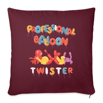 Animaux de ballons professionnels Twister Balloon - Housse de coussin décorative 45 x 45 cm - bordeaux - Devant