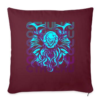 Cthulhu Necronomicon Monster Retro Cadeau - Housse de coussin décorative 45 x 45 cm - bordeaux - Devant