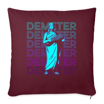 Déméter Déesse grecque Mythe grec antique - Housse de coussin décorative 45 x 45 cm - bordeaux - Devant