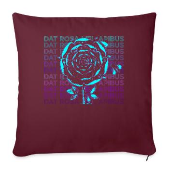 Dat Rosa Mel Apibus Rosicrucian Emblème Cadeau - Housse de coussin décorative 45 x 45 cm - bordeaux - Devant