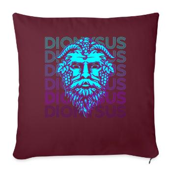 Dionysos Dieu grec Mythe grec antique - Housse de coussin décorative 45 x 45 cm - bordeaux - Devant