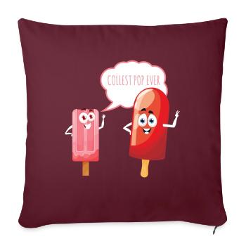 Crème glacée Pop Ever la plus cool - Housse de coussin décorative 45 x 45 cm - bordeaux - Devant