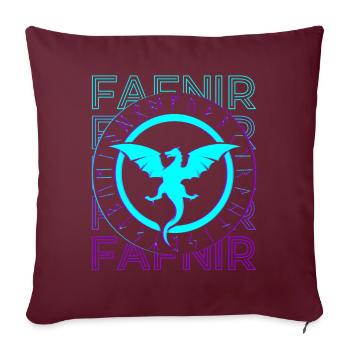 Fafnir Dragon Viking Sigurd Myhtologie Nordique - Housse de coussin décorative 45 x 45 cm - bordeaux - Devant