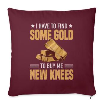 Gold Finder Gold Digger Acheter Nouveau Knee Treasure Hunter - Housse de coussin décorative 45 x 45 cm - bordeaux - Devant