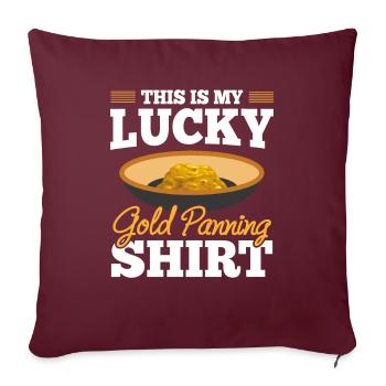 Lucky Gold Panning Shirt Cadeau pour les chercheurs d’or - Housse de coussin décorative 45 x 45 cm - bordeaux - Devant