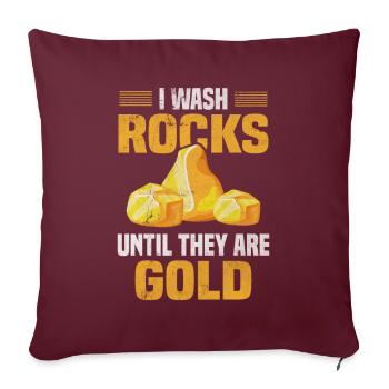 Chercheurs d’or Chercheurs d’or Laver les pierres Métaux d’or - Housse de coussin décorative 45 x 45 cm - bordeaux - Devant