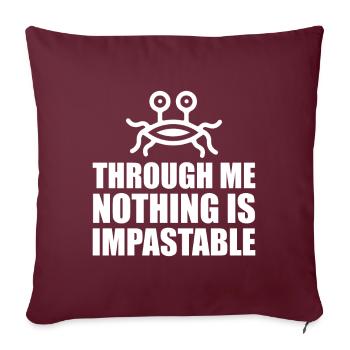 Monstre Spaghetti Volant FSM - Housse de coussin décorative 45 x 45 cm - bordeaux - Devant