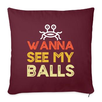 Pastafarianisme flying Spaghetti Monster - Housse de coussin décorative 45 x 45 cm - bordeaux - Devant