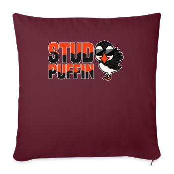 Stud Puffin Puffin Parrot Cadeau - Housse de coussin décorative 45 x 45 cm - bordeaux - Devant