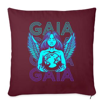 Gaïa Déesse grecque Terre Mère Rétro - Housse de coussin décorative 45 x 45 cm - bordeaux - Devant