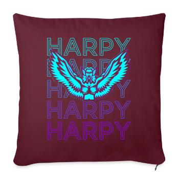 Harpie Mythologie grecque Rétro grec ancien - Housse de coussin décorative 45 x 45 cm - bordeaux - Devant