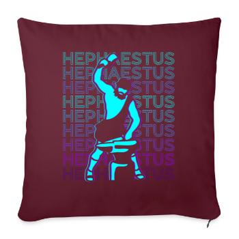 Héphaïstos Dieu grec Forgeron Antiquité - Housse de coussin décorative 45 x 45 cm - bordeaux - Devant