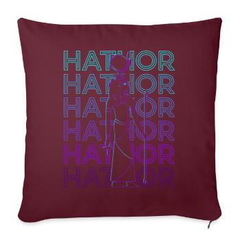 Hathor Déesse égyptienne Egypte ancienne Rétro - Housse de coussin décorative 45 x 45 cm - bordeaux - Devant