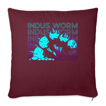 Indusworm Skolex Bestiaire médiéval Mitt - Housse de coussin décorative 45 x 45 cm - bordeaux - Devant