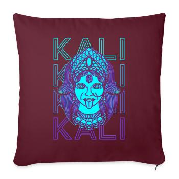 Kali Déesse hindoue Ancienne déesse Mythologie hindoue - Housse de coussin décorative 45 x 45 cm - bordeaux - Devant