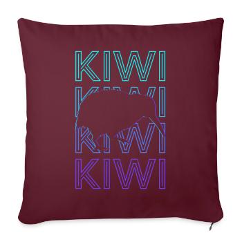 Kiwi Retro - Sofakissenbezug 45 x 45 cm - Burgunderrot - Vorne