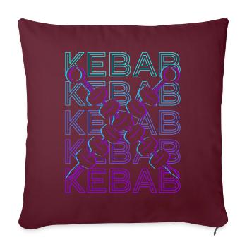 Doner kebab kebab kebab rétro - Housse de coussin décorative 45 x 45 cm - bordeaux - Devant