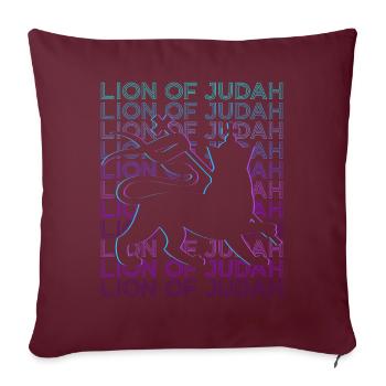 Löwe von Juda Jude Jude Hebräisch Israelit Israel - Sofakissenbezug 45 x 45 cm - Burgunderrot - Vorne
