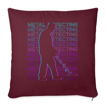 Détection de métaux Détecteur de métaux Retro - Housse de coussin décorative 45 x 45 cm - bordeaux - Devant