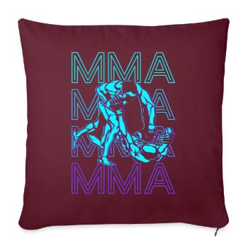 MMA Arts Martiaux Mixtes Rétro - Housse de coussin décorative 45 x 45 cm - bordeaux - Devant