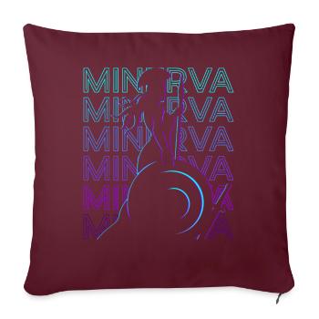 Minerva Déesse romaine Mythologie romaine - Housse de coussin décorative 45 x 45 cm - bordeaux - Devant