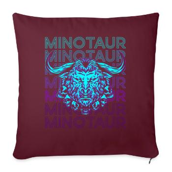Minotaure Mythologie grecque Re - Housse de coussin décorative 45 x 45 cm - bordeaux - Devant