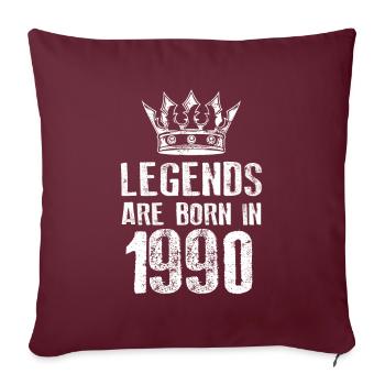 1990 legends born in - Sofakissenbezug 45 x 45 cm - Burgunderrot - Vorne