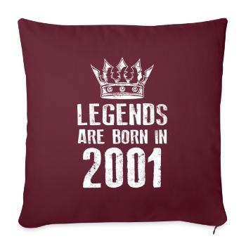 2001 legends born in - Sofakissenbezug 45 x 45 cm - Burgunderrot - Vorne