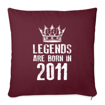 Légendes de 2011 nées en - Housse de coussin décorative 45 x 45 cm - bordeaux - Devant