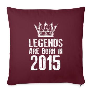 Légendes 2015 nées en - Housse de coussin décorative 45 x 45 cm - bordeaux - Devant