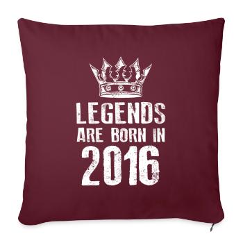 Légendes 2016 nées en - Housse de coussin décorative 45 x 45 cm - bordeaux - Devant