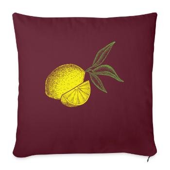 Citron Fruit Retro Lemonade - Housse de coussin décorative 45 x 45 cm - bordeaux - Devant