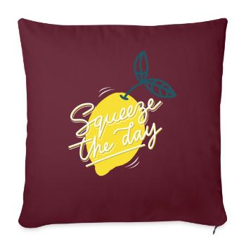 Pressez la limonade du jour - Housse de coussin décorative 45 x 45 cm - bordeaux - Devant