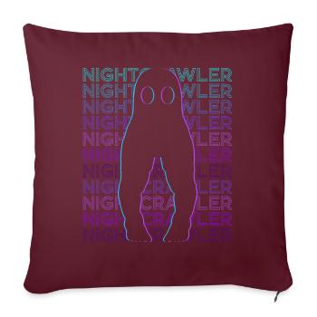 Fresno Nightcrawler Kryptoide Kryptozoologie - Sofakissenbezug 45 x 45 cm - Burgunderrot - Vorne