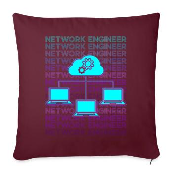 Ingénieur réseau Technologie réseau Retro - Housse de coussin décorative 45 x 45 cm - bordeaux - Devant