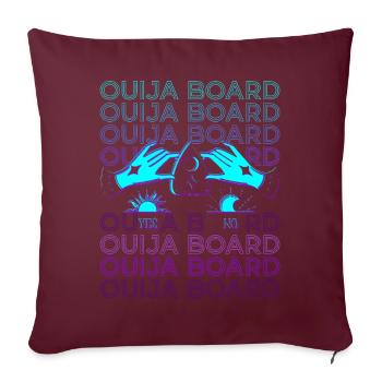 Ouija Board Ghost Board Planchette Rétro - Housse de coussin décorative 45 x 45 cm - bordeaux - Devant