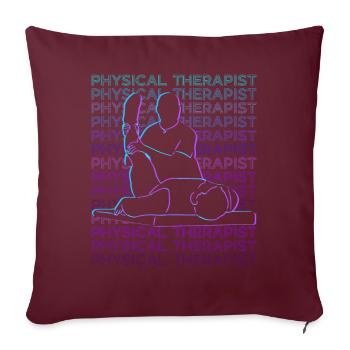 Physiotherapeutin Physiotherapeutin - Sofakissenbezug 45 x 45 cm - Burgunderrot - Vorne