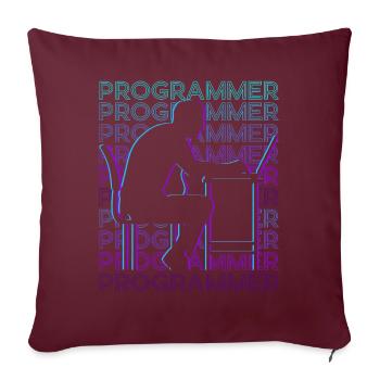 Programmeur Programmation Informatique Encodage Gee - Housse de coussin décorative 45 x 45 cm - bordeaux - Devant