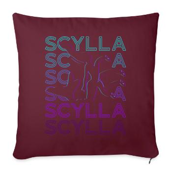 Scylla Skylla Mythologie grecque Grec ancien - Housse de coussin décorative 45 x 45 cm - bordeaux - Devant