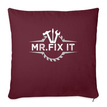 Mr. Fix It Handwerker Heimwerker - Sofakissenbezug 45 x 45 cm - Burgunderrot - Vorne