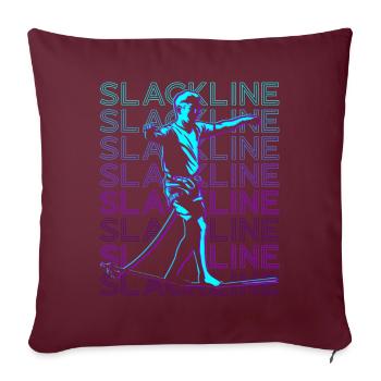 Slackline Retro - Sofakissenbezug 45 x 45 cm - Burgunderrot - Vorne