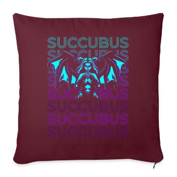 Succube Démon Mésopotamien Mythologie Rétro - Housse de coussin décorative 45 x 45 cm - bordeaux - Devant