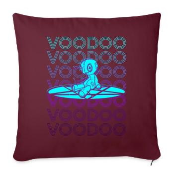 Voodoo Puppe Pentagramm Hexerei Retro - Sofakissenbezug 45 x 45 cm - Burgunderrot - Vorne