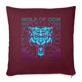 Wolf von Odin Geri Freki Wikinger Nordische Mythol - Sofakissenbezug 45 x 45 cm - Burgunderrot - Vorne