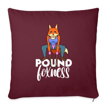 Pound Fitness - Pound Foxness - Housse de coussin décorative 45 x 45 cm - bordeaux - Devant
