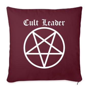 Chef de culte Pentagramme Gothique Occulte Goth Occulte - Housse de coussin décorative 45 x 45 cm - bordeaux - Devant