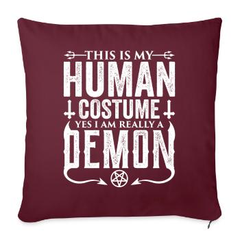 Drôle de culte occulte - Housse de coussin décorative 45 x 45 cm - bordeaux - Devant